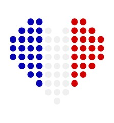 Herz aus Punkten: Frankreich