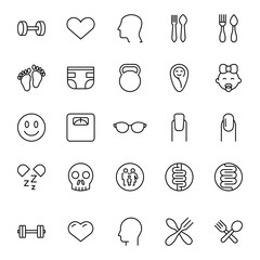 People line icon set.