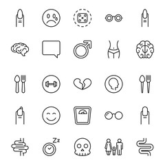 People line icon set.
