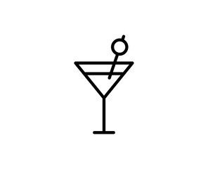 Wineglasses line icon