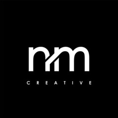 Fototapeta premium NM Letter Initial Logo Design Template Vector Illustration
