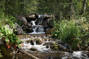 waterfall on the Ponnebesniy Creek