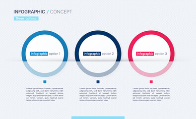 Stylish vector infographic concept template. Three options