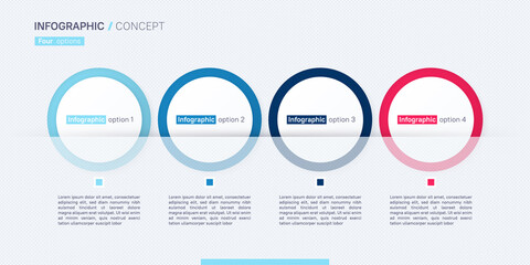 Stylish vector infographic concept template. Four options