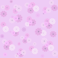 seamless pattern with pale pink flowers on a pink background, design for textiles, fabric