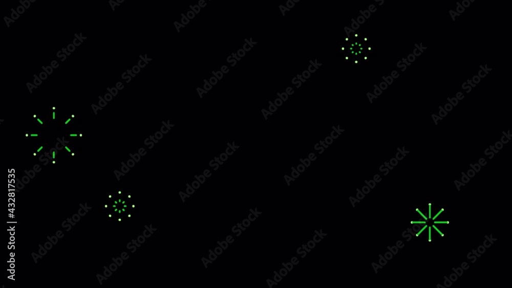 Canvas Prints 4k motion footage of sparkling colorful fireworks with alpha channel.