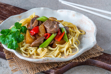 Duck stir fry
