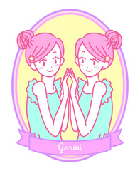 12星座　イラスト　文字入り