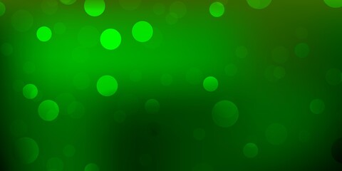 Dark green, yellow vector background with random forms.