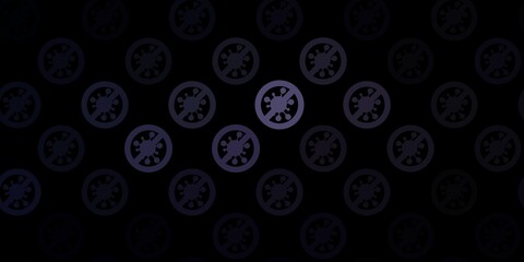 Dark Gray vector template with flu signs.