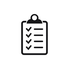 Clipboard icon. Checklist sign symbol for web site and app design.