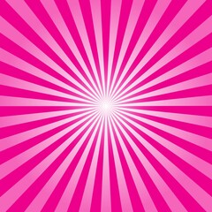 Pink Sunburst Pattern Background. Rays. Sunburst background. Vector illustration. Pink radial background.