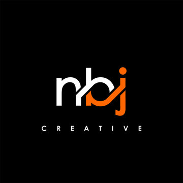 NBJ Letter Initial Logo Design Template Vector Illustration