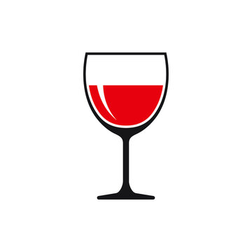 Red wine glass icon