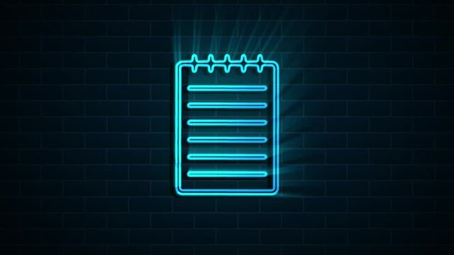 Office icon. Neon shadow icon. Office, great design for any purposes. Motion graphics.