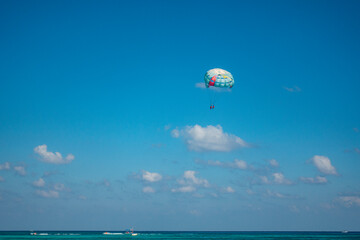 paragliding on the beach