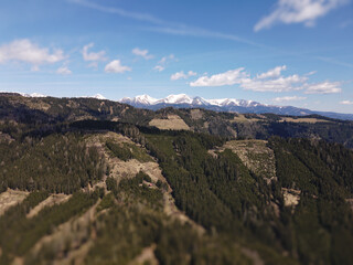 view of the mountains