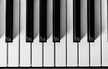 black and white piano keys on top