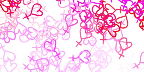 Light Red, Yellow vector background with woman symbols.