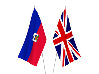 Obraz na płótnie Canvas Great Britain and Republic of Haiti flags