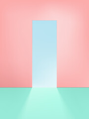 Vector Studio Shot Product Display Background with Pastel Wall or Corner for Beauty and Healthcare Products.