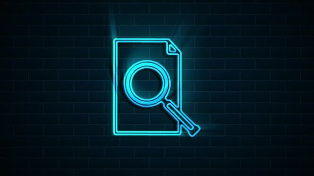 Office icon. Neon shadow icon. Office, great design for any purposes. Motion graphics.
