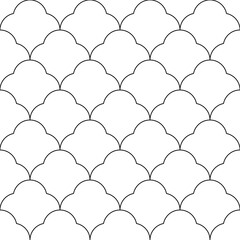 Minimal quadrifolium pattern. Vector and white color, decor wallpaper. Simple quadrifoglio shape. Geometric and seamless.
