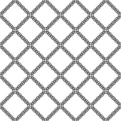 Naklejka premium Lace or wicker pattern. Vector and monochrome pattern. Seamless wallpaper.