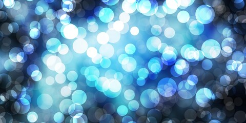 Dark BLUE vector background with bubbles.