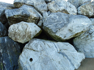 Rocks Group with Moss Seaside 