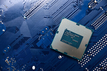 Circuit board. Technology background. Central Computer Processors CPU concept. Motherboard digital...
