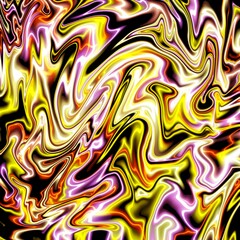 Abstract background with yellow and black neon liquid neon paint 
