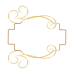 Abstract gold art banner, poster, greeting card. Trendy retro vector ornament template. Vintage golden frame, great design for any purposes.