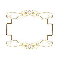 Abstract gold art banner, poster, greeting card. Trendy retro vector ornament template. Vintage golden frame, great design for any purposes.