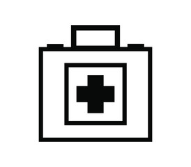 Medical suitcase icon