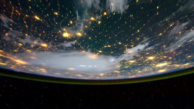 Earth Planet Night Scene Space view from International Space Station ISS, Public Domain images from Nasa Time lapse