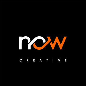 NOW Letter Initial Logo Design Template Vector Illustration