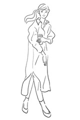 ワンピースを着た女性のイラスト