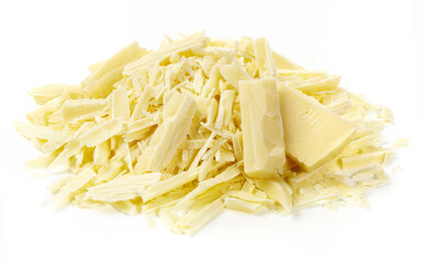 White Chocolate Splitters on white Background - Isolated