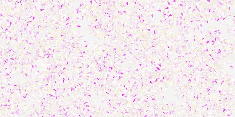 Light pink, yellow vector pattern with colored snowflakes.