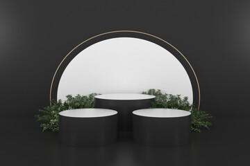 Abstract minimal scene, design for cosmetic or product display podium 3d render.
