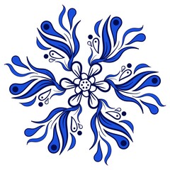 Mandala. Ethnic decorative elements. Hand drawn meditation oriental pattern.