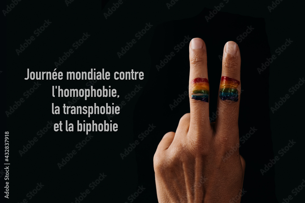 Sticker french day against homophobia, transphobia and biphobia