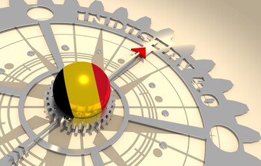 Industry four point zero text on the gear.