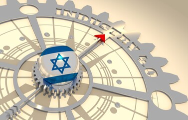 Industry four point zero text on the gear.