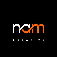 NAM Letter Initial Logo Design Template Vector Illustration