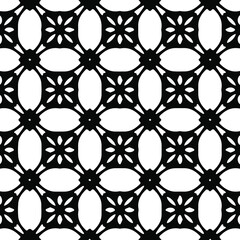 Geometric vector pattern with Black and white colors. Seamless abstract ornament for wallpapers and backgrounds.