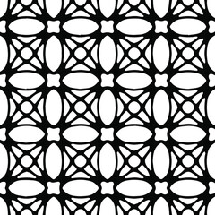 Fototapeta premium Geometric vector pattern with Black and white colors. Seamless abstract ornament for wallpapers and backgrounds.