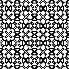 Naklejka premium Geometric vector pattern with Black and white colors. Seamless abstract ornament for wallpapers and backgrounds.