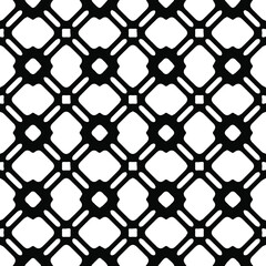 Fototapeta premium Geometric vector pattern with Black and white colors. Seamless abstract ornament for wallpapers and backgrounds.